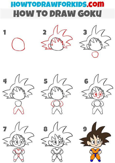 goku drawing|how to draw goku easy.